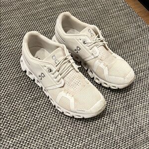 On Running Cream Athletic Sneakers